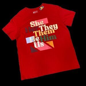 NWT TakePride Red short sleeve T-shirt unisex